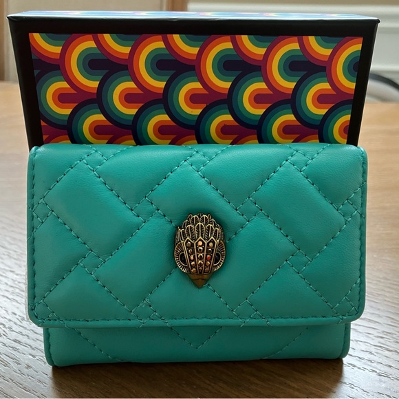Kurt Geiger Handbags - Kurt Geiger London Turquoise Trifold Card Holder